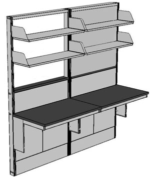 panel based lab furniture system